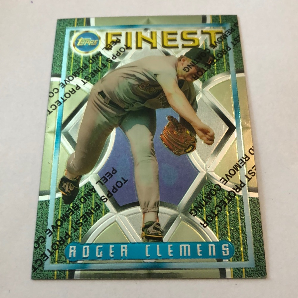Topps chrome finest refractor Roger Clemons (1995)